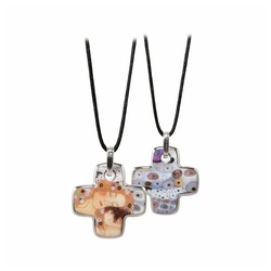 Goebel Kette mit Anhänger Drei Lebensalter G.Klimt Artis Orbis bunt