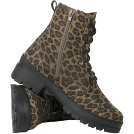 GANTER Gela Stiefelette darktaupe für Damen, animal, Größe 38 EU / 5 UK