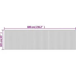 vidaXL Paravent Braun 165x600 cm Bambus