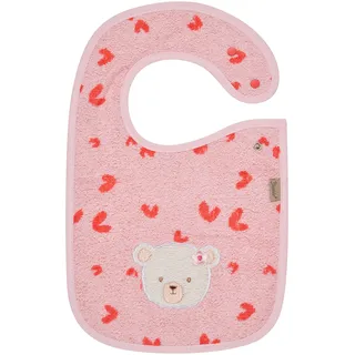 Sterntaler Lätzchen Druckknopf BÄR Betty Baby-Lätzchen mit praktischem Druckknopfverschluss, saugfähige Baumwolle,