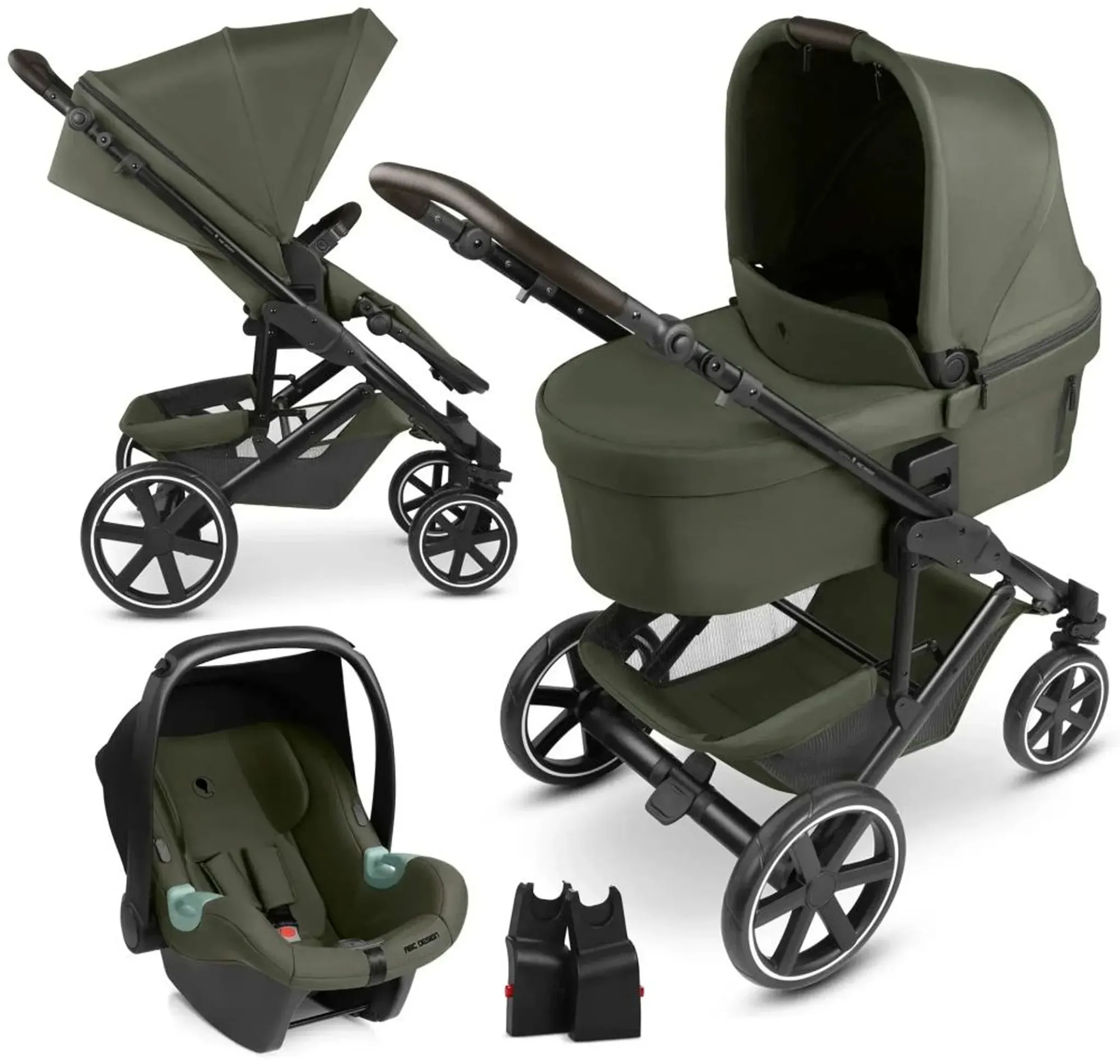 ABC Design Kombikinderwagen Sierra Trio-Set inkl. Babyschale Tulip, gruen