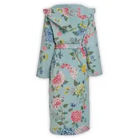 PiP Studio Bademantel Good Evening Bathrobe Blue S Blau 100% Cotton, terry velour, 380, Bademantel Damen und Herren Morgenmantel Frottee
