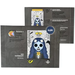 Krypto-Briefmarke Kaiserin Sisi „Totenkopf“ Version