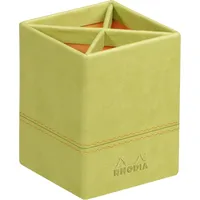 Rhodia Stifteköcher aus Kunstleder, 8x8x11cm - Anisgrün 318816C