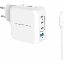 Conceptronic 4-Port 100W GaN USB PD Charger - Weiß