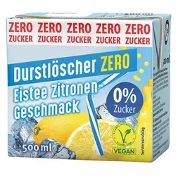 Durstlöscher Eistee Zitrone Zero Erfrischungsgetränk 500ml