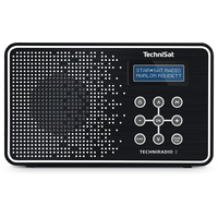 TechniSat TECHNIRADIO 2 Digital-Radio mit Favoritenspeicher, mobiles DAB+ und UKW-Radio, Kopfhöreranschluss, Netz- oder Batteriebetrieb, perfektes Taschenradio für unterwegs, schwarz/weiß