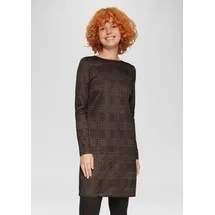 QS Minikleid Kleid gemustert Braun XS