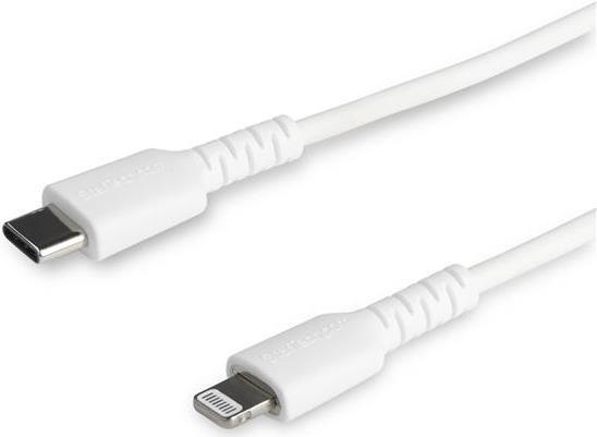 StarTech.com RUSBCLTMM1MW USB-C auf Lightning-Kabel ( 1m, Apple Mfi zertifiziert, iPhone Ladekabel, Aramidfaser) weiß - Lightning-Kabel - Lightning (M) bis USB-C (M) - 1 m - weiß - für Apple iPad/iPhone/iPod (Lightning)