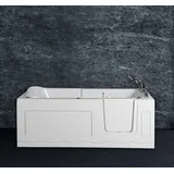 DEKO VERTRIEB BAYERN Whirlpool-Badewanne Luxus Tür Seniorenbadewanne Senioren Whirlpool Badewanne 170x75cm Mode