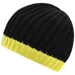 Sport Strickmütze "MB7103" - black/acid-yellow