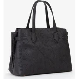 Valentino Pansy Shopper Polyurethan Black
