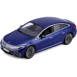 Maisto 32902BL - Modellauto - Mercedes EQS (blau, Maßstab 1:27)
