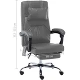 vidaXL Massage-Bürostuhl Kunstleder Anthrazit
