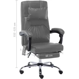 vidaXL Massage-Bürostuhl Kunstleder Anthrazit