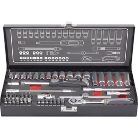 TOOLCRAFT Steckschlüsselsatz metrisch 1/4" (6,3 mm) 45-tlg.