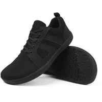 AONEGOLD Barfußschuhe Damen Herren Breite Barfuss Schuhe Zero Drop Solhe Leicht Traillaufschuhe Walkingschuhe Fitnessschuhe Laufschuhe Minimalistische Sneaker (Schwarz/39EU) - 39 EU Weit