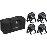 Eurolite Set 4x AKKU Mini PARty RGBW Spot MK2 + Soft-Bag
