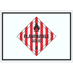 Aufkleber Entzündbare feste Stoffe Symbol Flammable Solid A8 (52x74mm)
