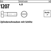 Industrial Quality Supplies ISO 1207 Zylinderkopfschraube M3x3 Stahl 4.8