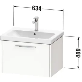 Duravit Waschtischunterschrank D-Code 63,4x40x46cm, 1 Ausz., Tau ma, Gr. sw
