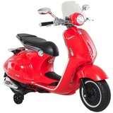 Homcom Elektrisches Kindermotorrad, Elektro-Motorrad mit MP3-Musik Beleuchtung, 3-6 Jahre, PP, Rot, 108 x 49 x 75 cm