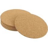 QUARKZMAN 90mm (3,54") Runde Untersetzer, 2mm dickes Kork-Becherpad für Tischgeschirr, 8 Stück