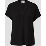 s.Oliver T-Shirt mit V-Ausschnitt, Damen, schwarz, 34