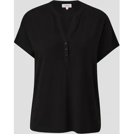 s.Oliver T-Shirt mit V-Ausschnitt, Damen, schwarz, 34