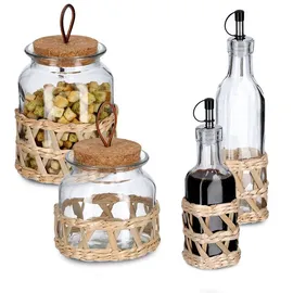 Zeller Essig-/Ölflasche Boho 190 ml Glas 6,2 x 19,5 cm