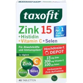 Klosterfrau Zink 15 + Histidin + Vitamin C + Selen Depot Tabletten 40 St.