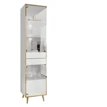 lookway Vitrine AURORA 45 x 40 x 194 cm Weiß