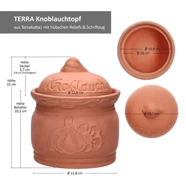 Mambocat Knoblauchtopf Ø 12,8 cm 1-tlg. braun
