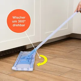 BestLivings Bodenwischer Set Mikrofaser Blau Weiß 4 St.