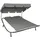 Tectake Livorno Sonnenliege 215 x 183 x 150 cm Schwarz