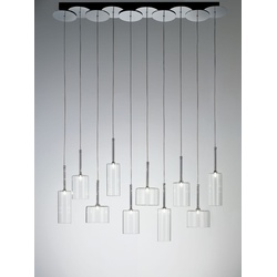 Exklusive Glas-Hängeleuchte Spillray 10 Axo Light - Kristall
