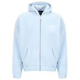 dropsize Super Heavy Blank Zip Hoodie in Blau, Größe S