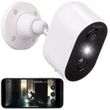 7links Akku-Outdoor-IP-Überwachungskamera mit 2K, 3 MP, WLAN, App, PIR, IP65