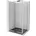 Apia ausziehbare 130 x 90 cm Transparent Chrom Duschwanne Flat Schwarz 840-130-090-01-00-4070