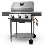 Gasgrill Edelstahl Premio III Barbecue + Grilldeckel & Ablagen | Made in Germany