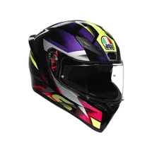 AGV K1 S Fastlap Integralhelm - Schwarz/Lila/Pink/Neon-Gelb - XS
