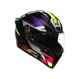 AGV K1 S Fastlap Integralhelm - Schwarz/Lila/Pink/Neon-Gelb - XS