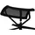 AMSTYLE Fußhocker Kunststoff 33 x 46 x 33 cm Schwarz
