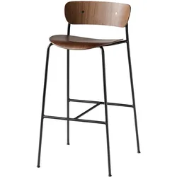 &Tradition Pavilion AV7 Barhocker, höhe 65 cm, walnuss lackiert