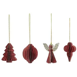 Waben Hänger "Weihnachten", rot