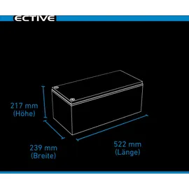 Ective DC 230S 12V 230Ah Deep Cycle Versorgungsbatterie mit LCD-Anzeige 230Ah