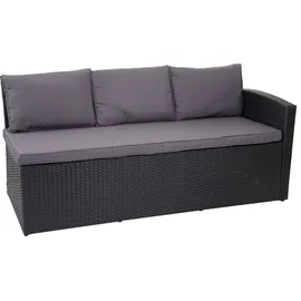 Mendler Poly-Rattan-Garnitur 7-tlg. Schwarz