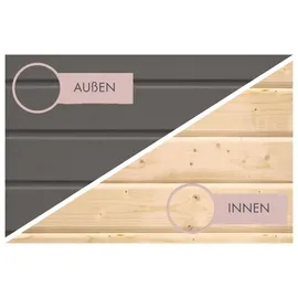 Karibu Hygge mit Vorraum ohne Ofen terragrau