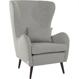 Home Affaire "Sallito, Ohrensessel, TV-Sessel", grau, B:76cm H:109cm T:85cm, Struktur Hahnentritt (67% Polypropylen, 33% Polyester);Samtoptik (100% Polyester);Fellimitat (100% Polyester);Samtcord (92% Polyester, 8% Polyamid);Struktur (100%