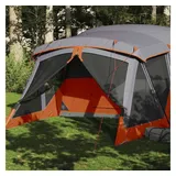 vidaXL Campingzelt mit Vorzelt 4 Personen Orange Wasserdicht